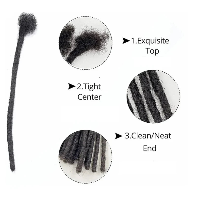 H&STAR Synthetic 8 Inch Handmade Dreadlocks Hair Extensions