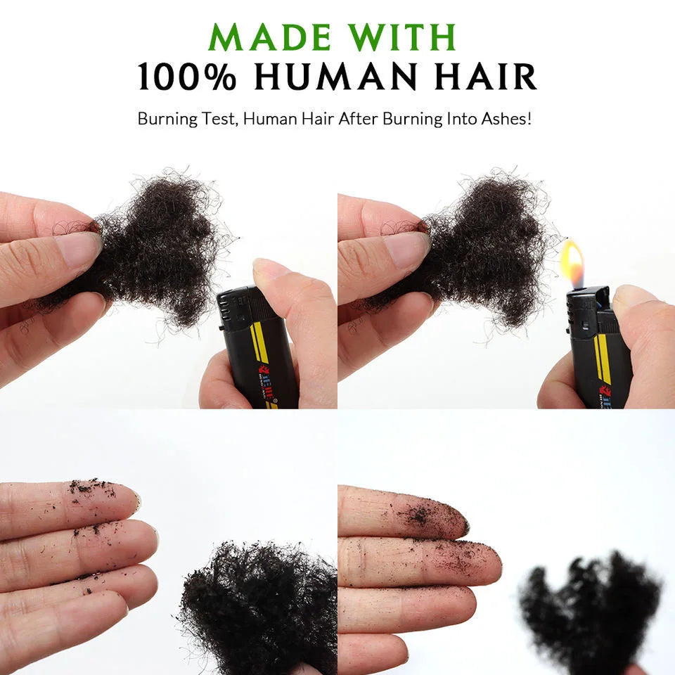 Loc Extensions Human Hair 0.8 cm Width 10 Inch 30 Strands Dreadlock Extensions Real Human Hair 100% Handmade Permanent Natural