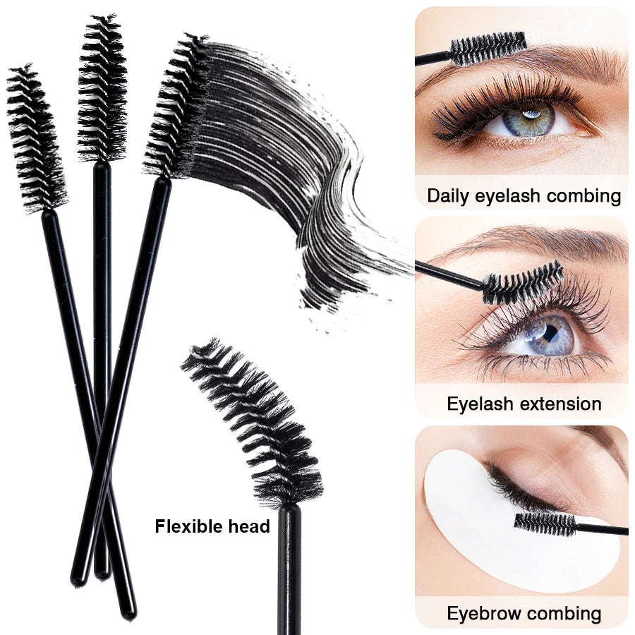 Kit de pinceaux pour extensions de cils Set Brosse à lèvres micro professionnelle Ventilateur USB mini Anneau de colle Pinces à cils Outils de maquillage