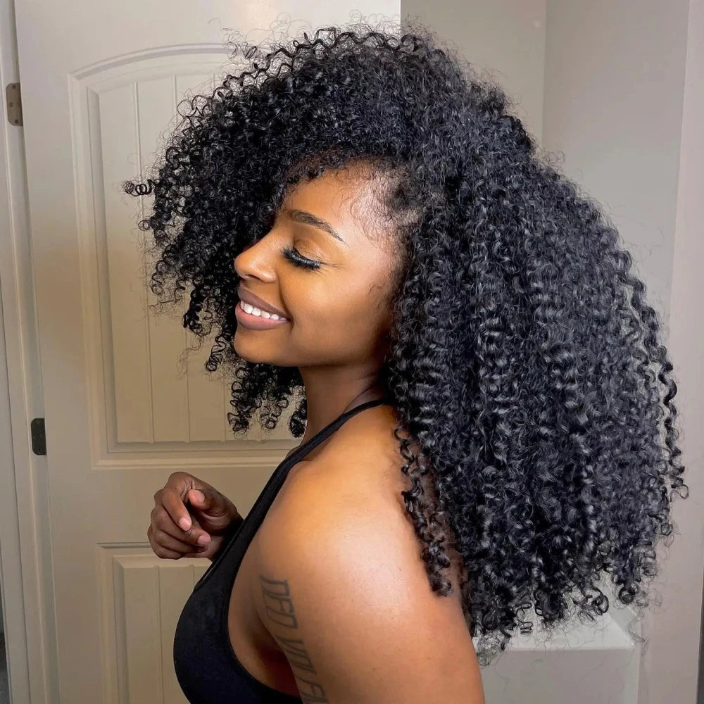 Extensions de cheveux en crochet humains à plumes bouclées en spirales petites blond miel, nœuds miracles, boucles pixie pré-séparées